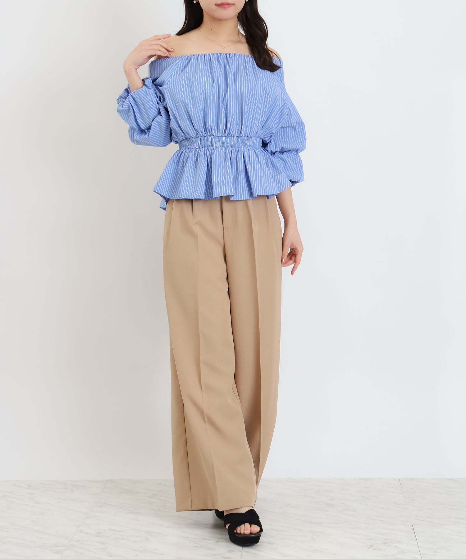 ブルー model:156cm 着用サイズ:M