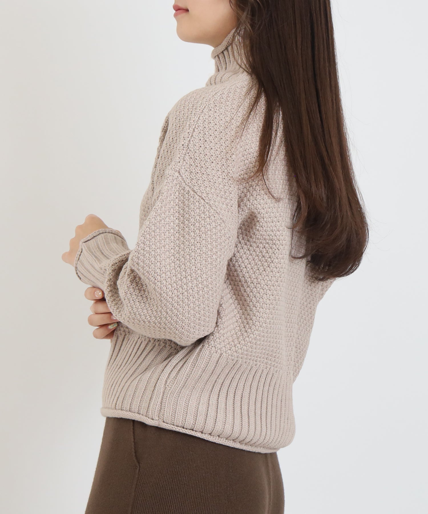 ベージュ model:160cm 着用サイズ:M