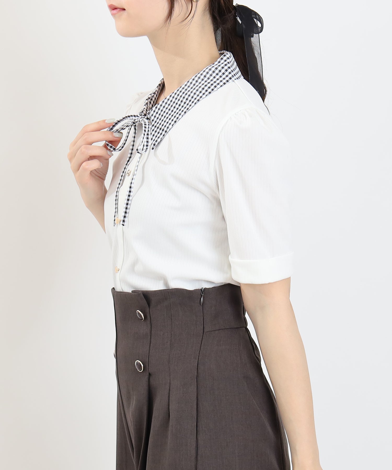 ホワイト model:160 着用サイズ:M