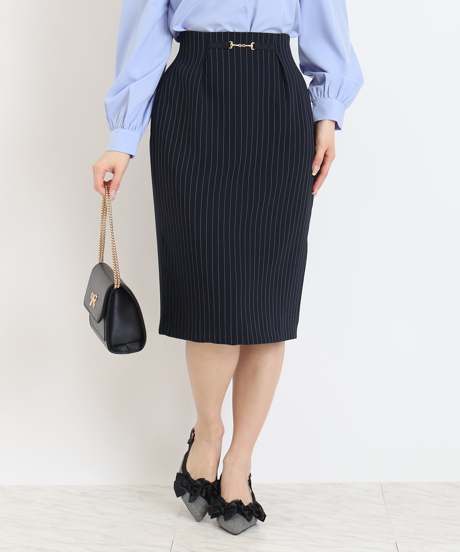 ホワイト×ネイビー model:160cm 着用サイズ:M