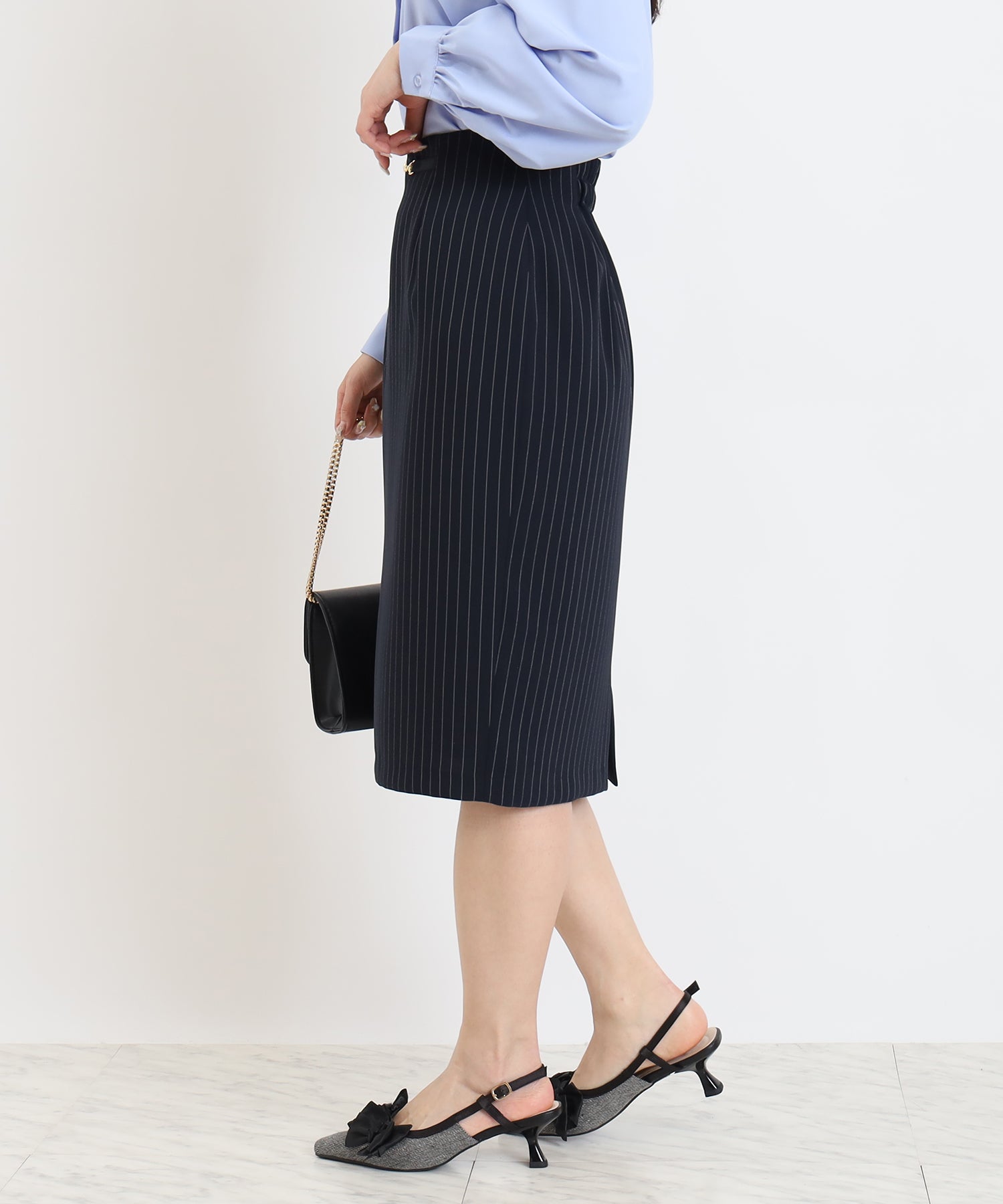 ホワイト×ネイビー model:160cm 着用サイズ:M