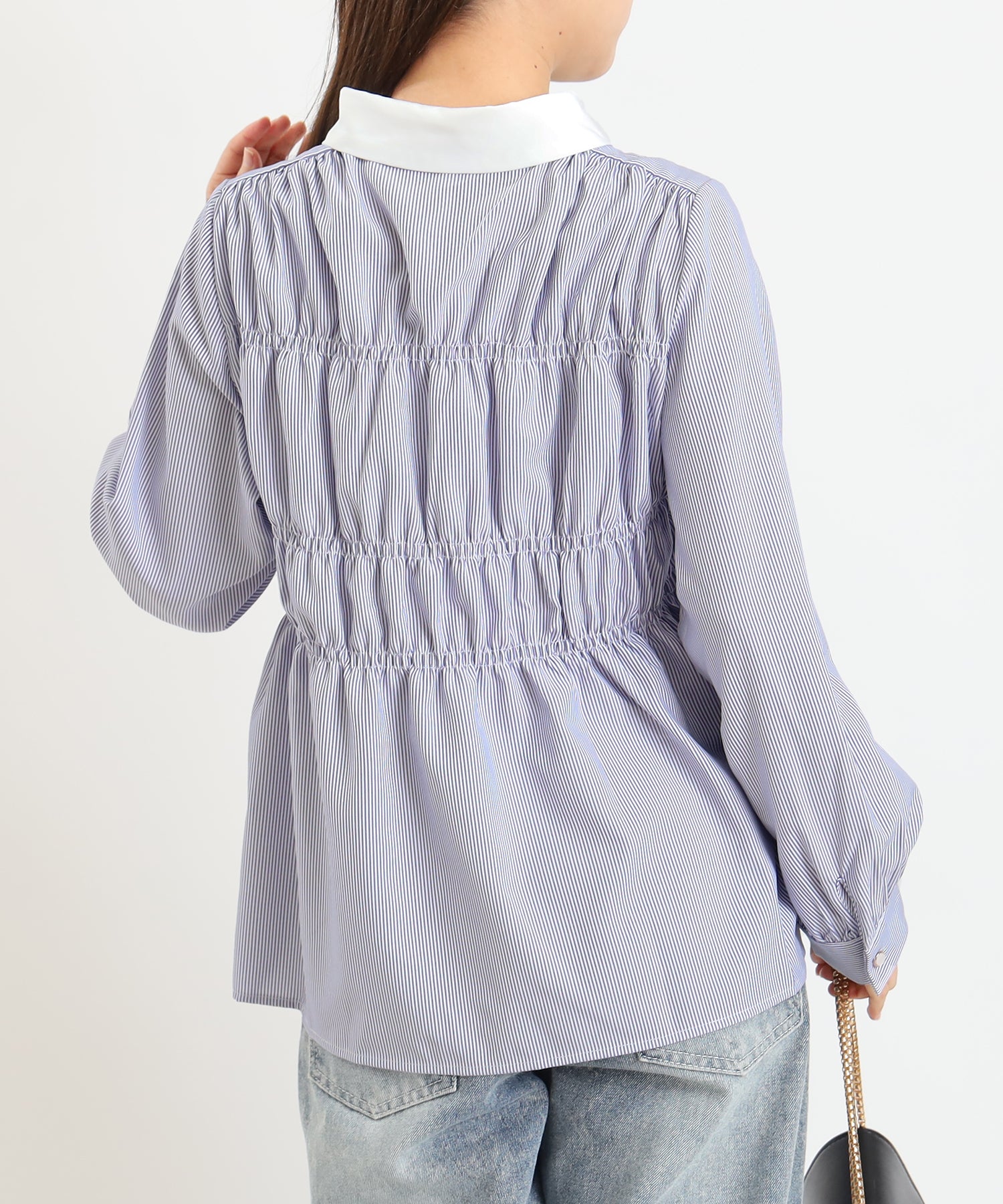 ホワイト×ブルー model:156cm 着用サイズ:M