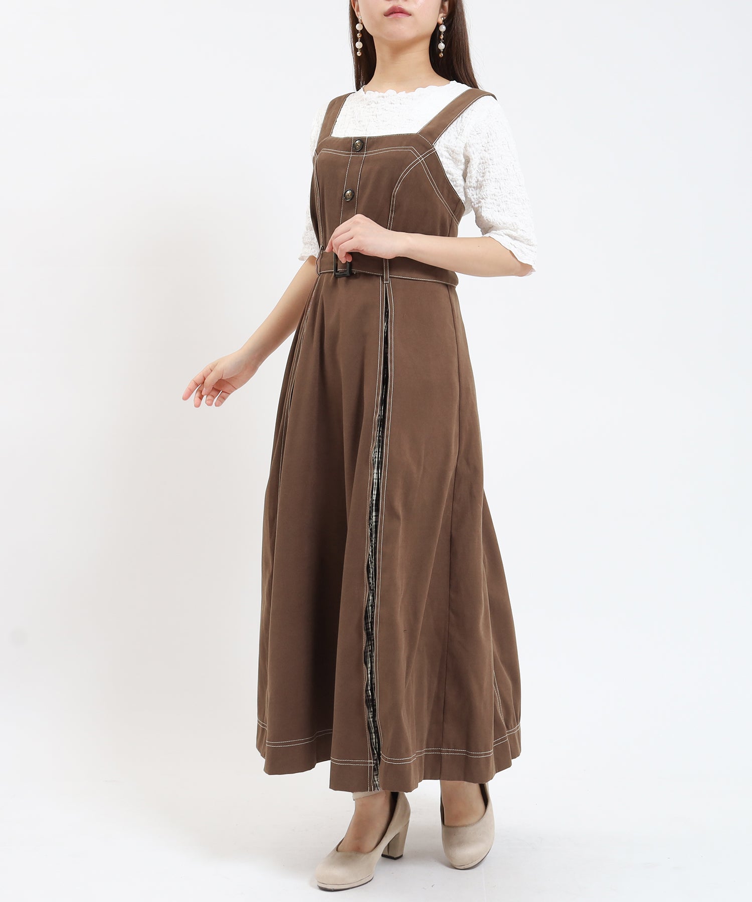 キャメル model:155cm/骨格ウェーブ 着用サイズ:M