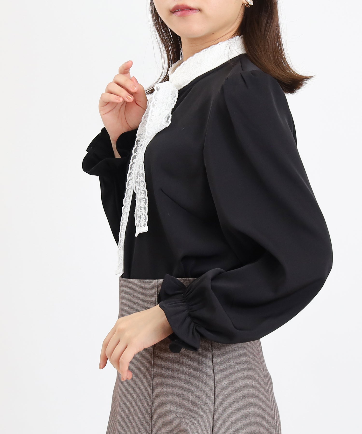 ブラック×ホワイト model:156 着用サイズ:M