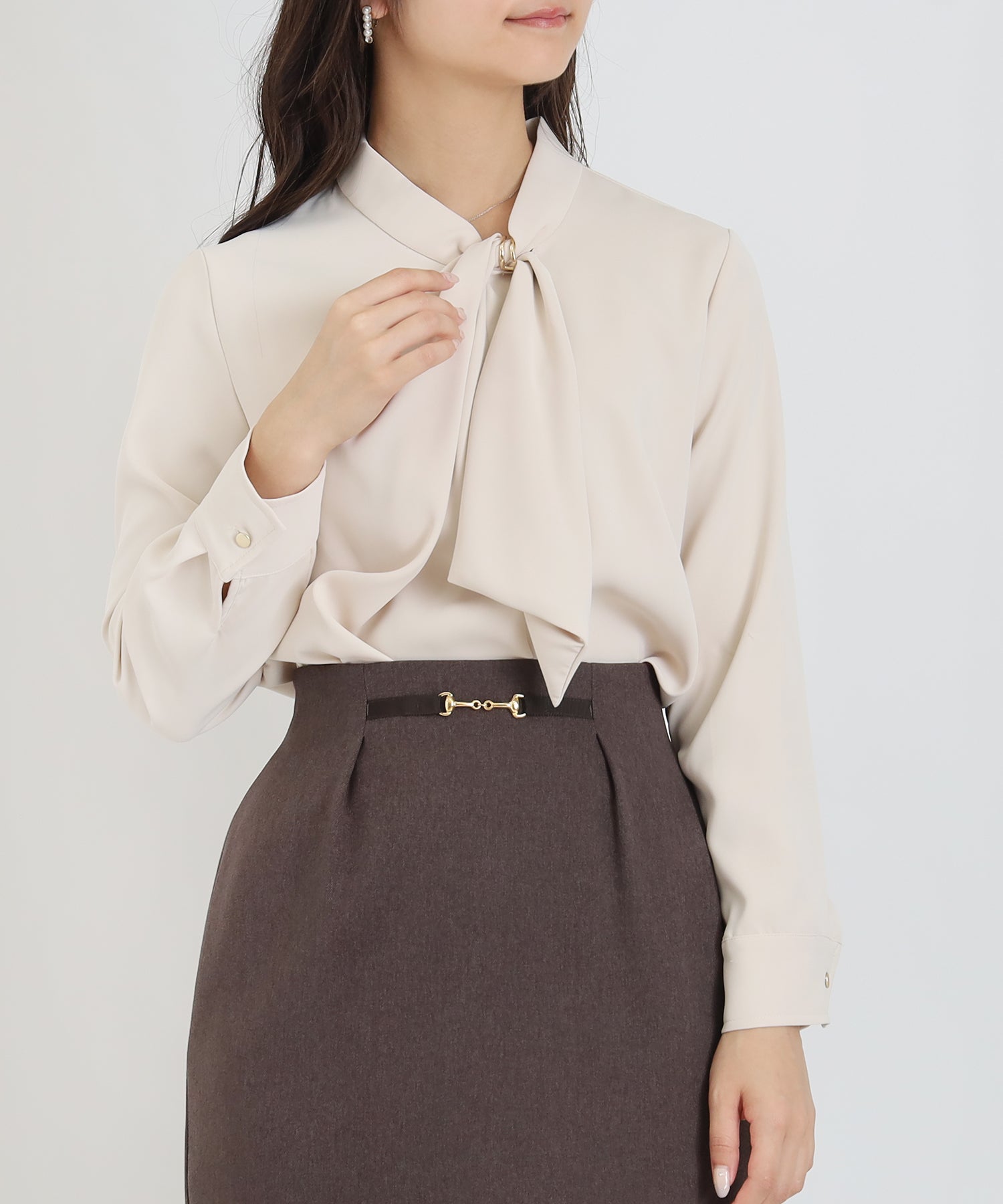 ベージュ model:160cm 着用サイズ:M