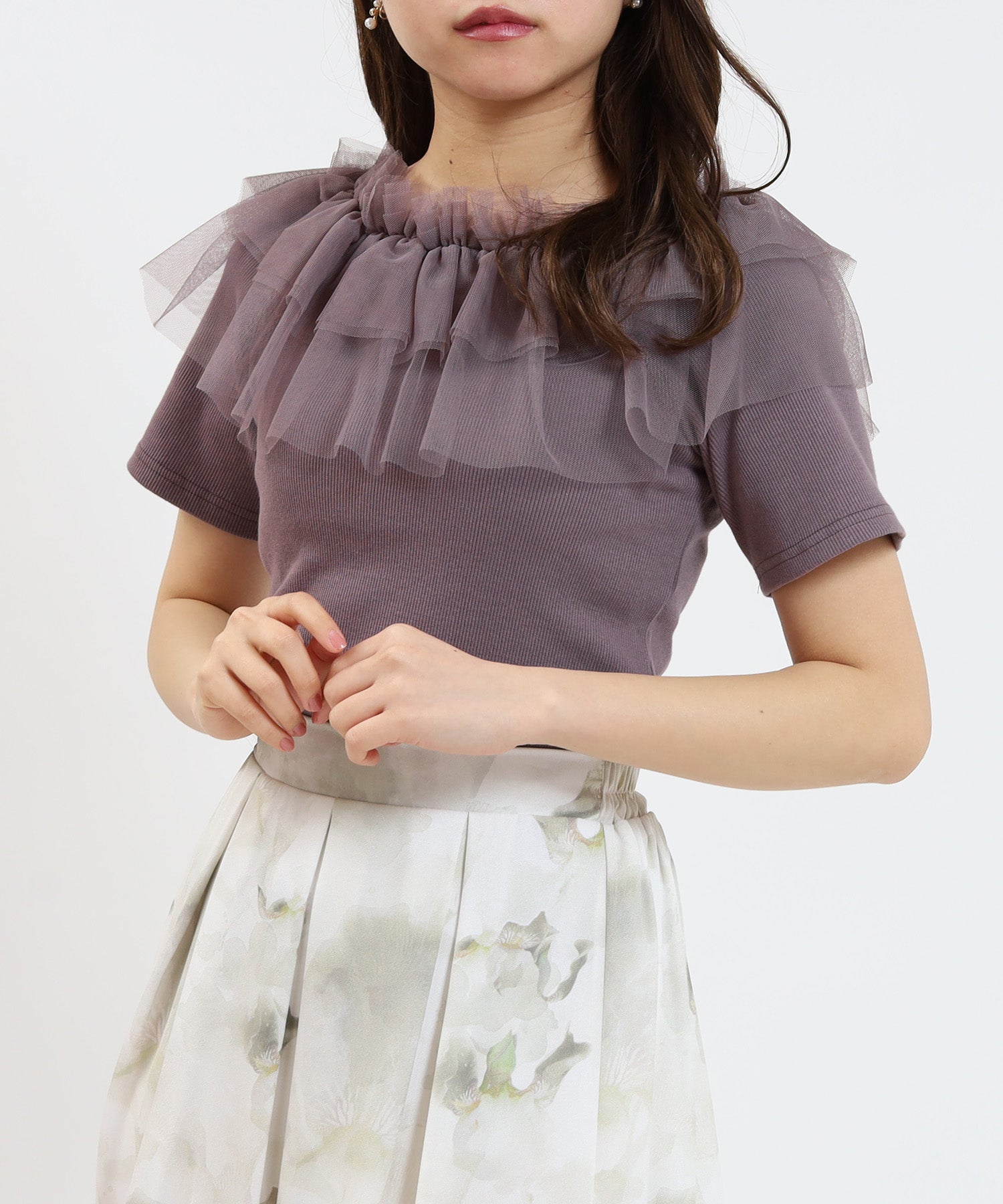 ベージュ model:156cm 着用サイズ:M