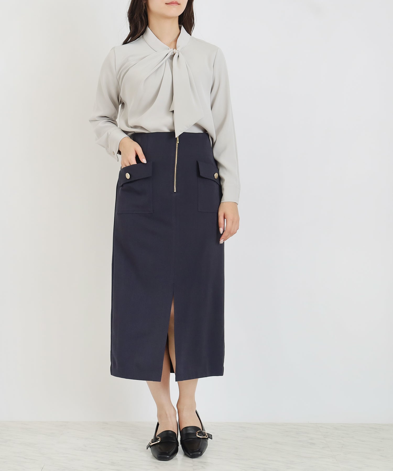 グレージュ model:160cm 着用サイズ:M