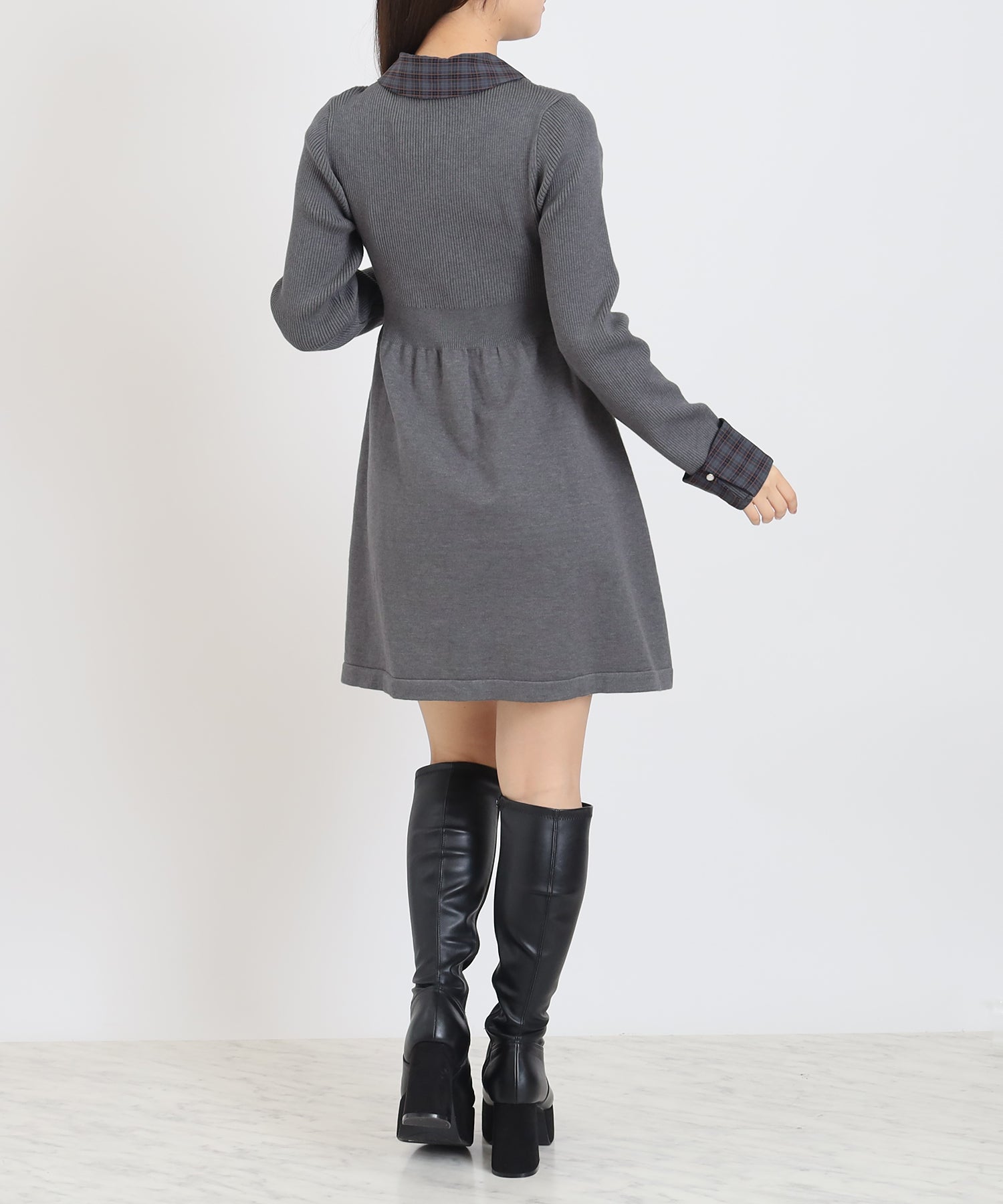 ライトグレー model:156cm 着用サイズ:M