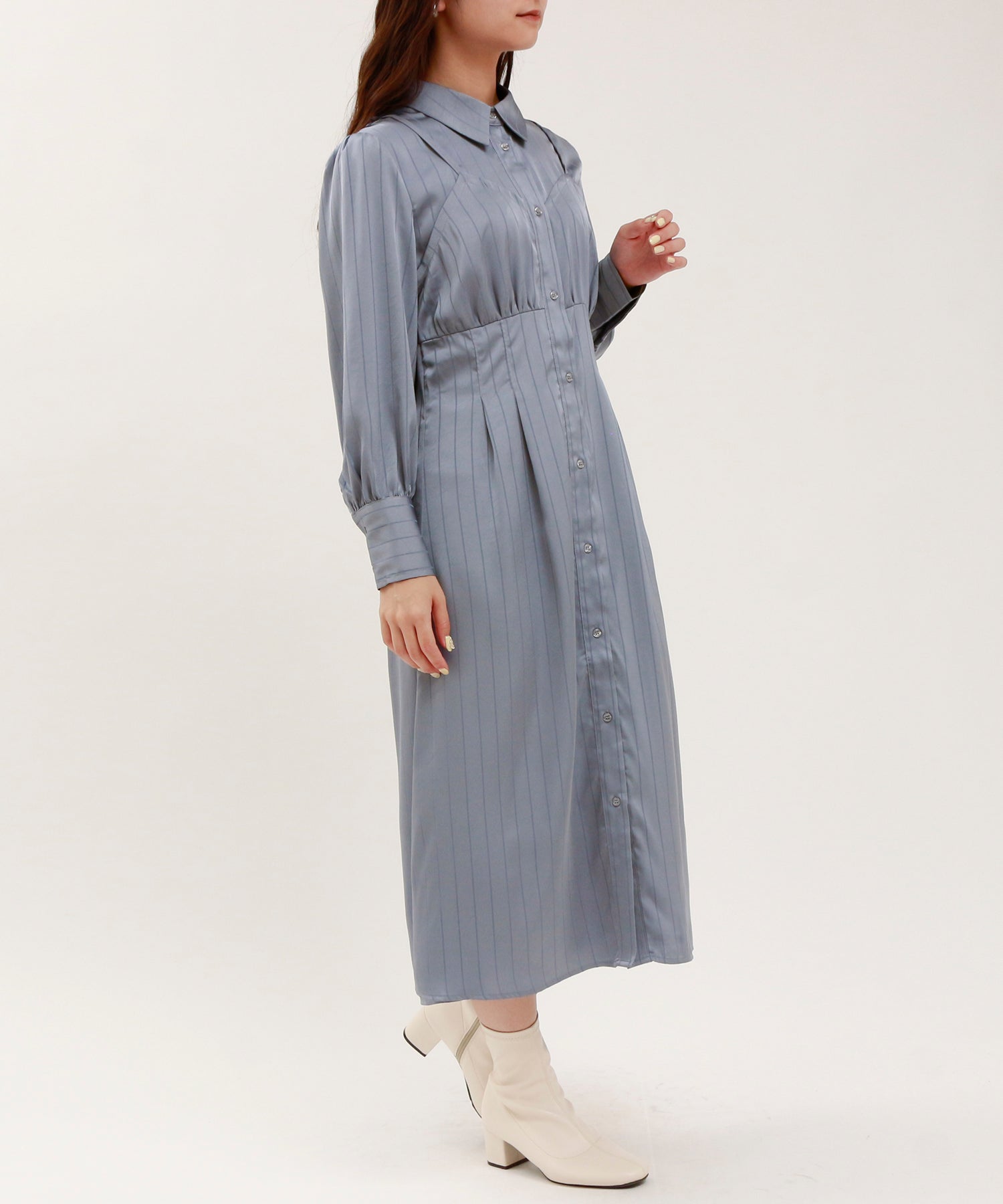 サックス model:160cm/骨格ウェーブ 着用サイズ:M