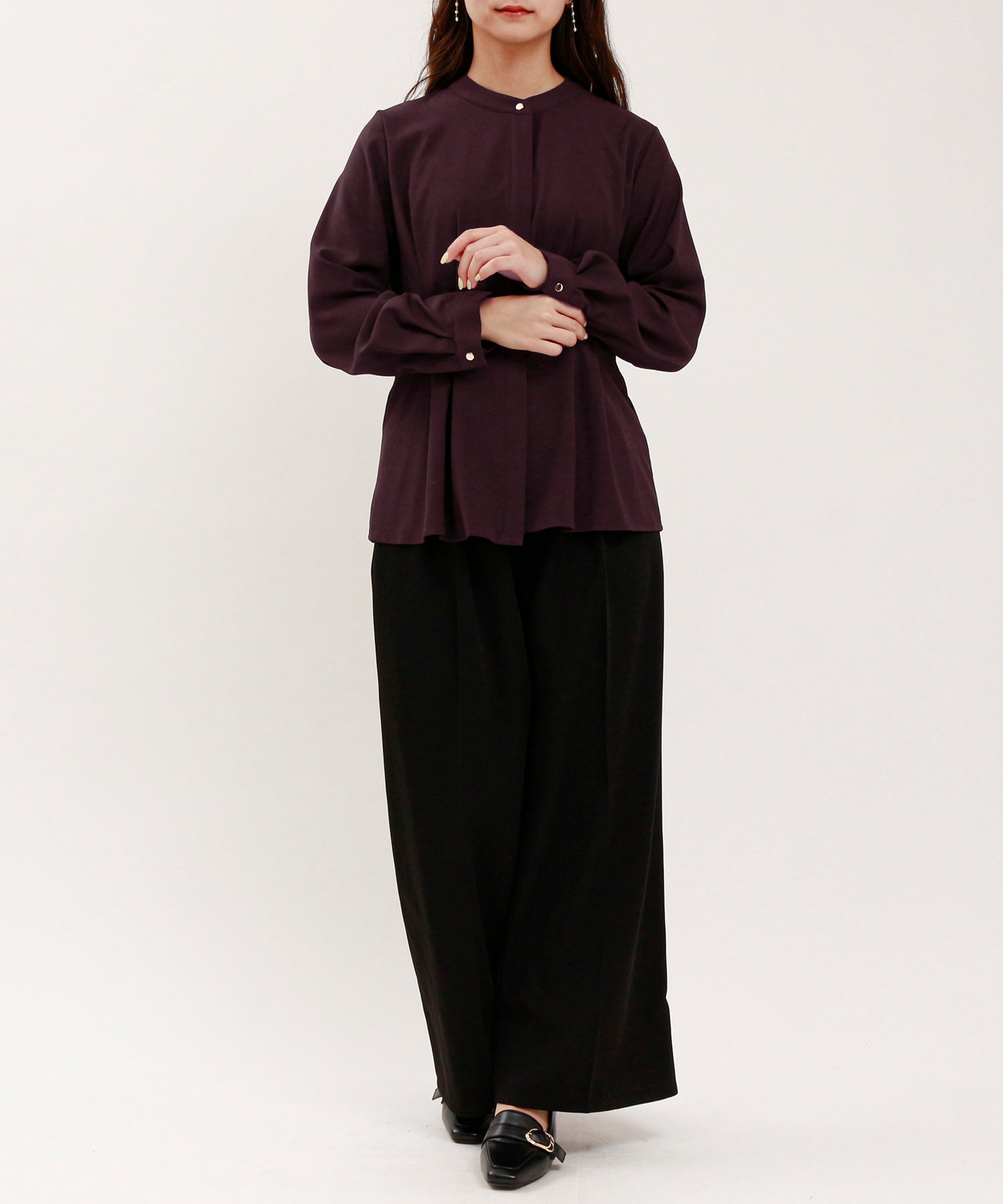 ワイン model:160cm/骨格ウェーブ 着用サイズ:M