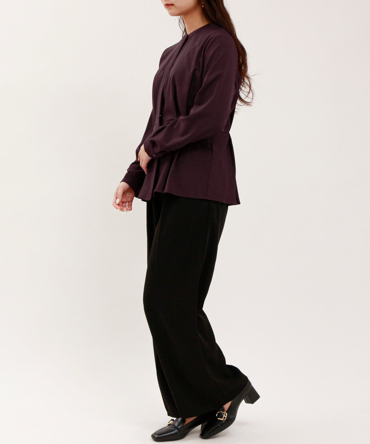 ワイン model:160cm/骨格ウェーブ 着用サイズ:M