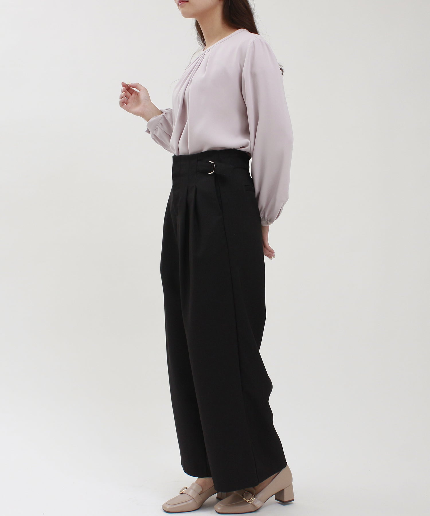 ピンクベージュ model:160cm/骨格ウェーブ 着用サイズ:M