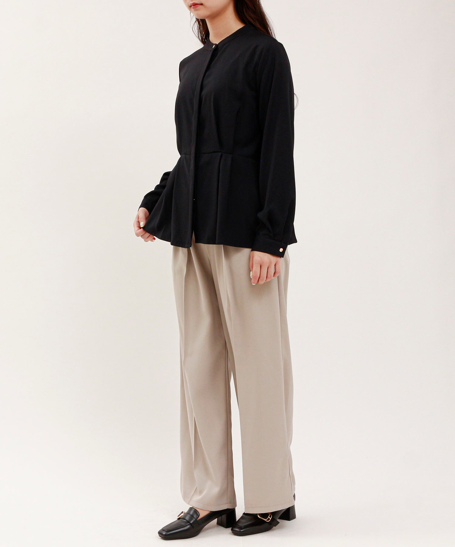 ネイビー model:160cm/骨格ウェーブ 着用サイズ:M