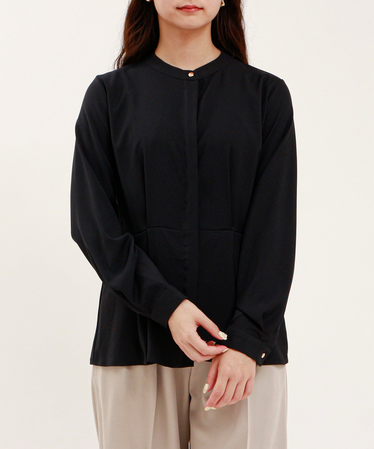 ネイビー model:160cm/骨格ウェーブ 着用サイズ:M
