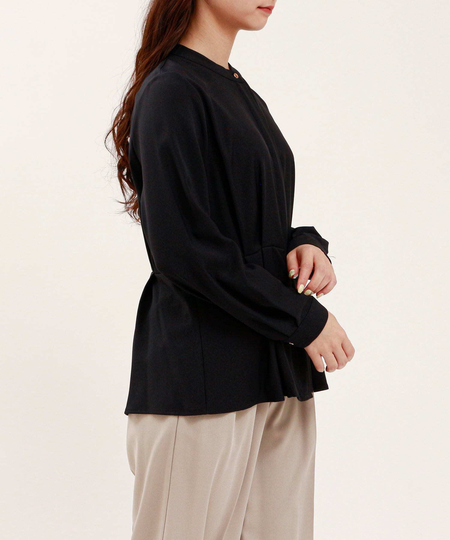 ネイビー model:160cm/骨格ウェーブ 着用サイズ:M