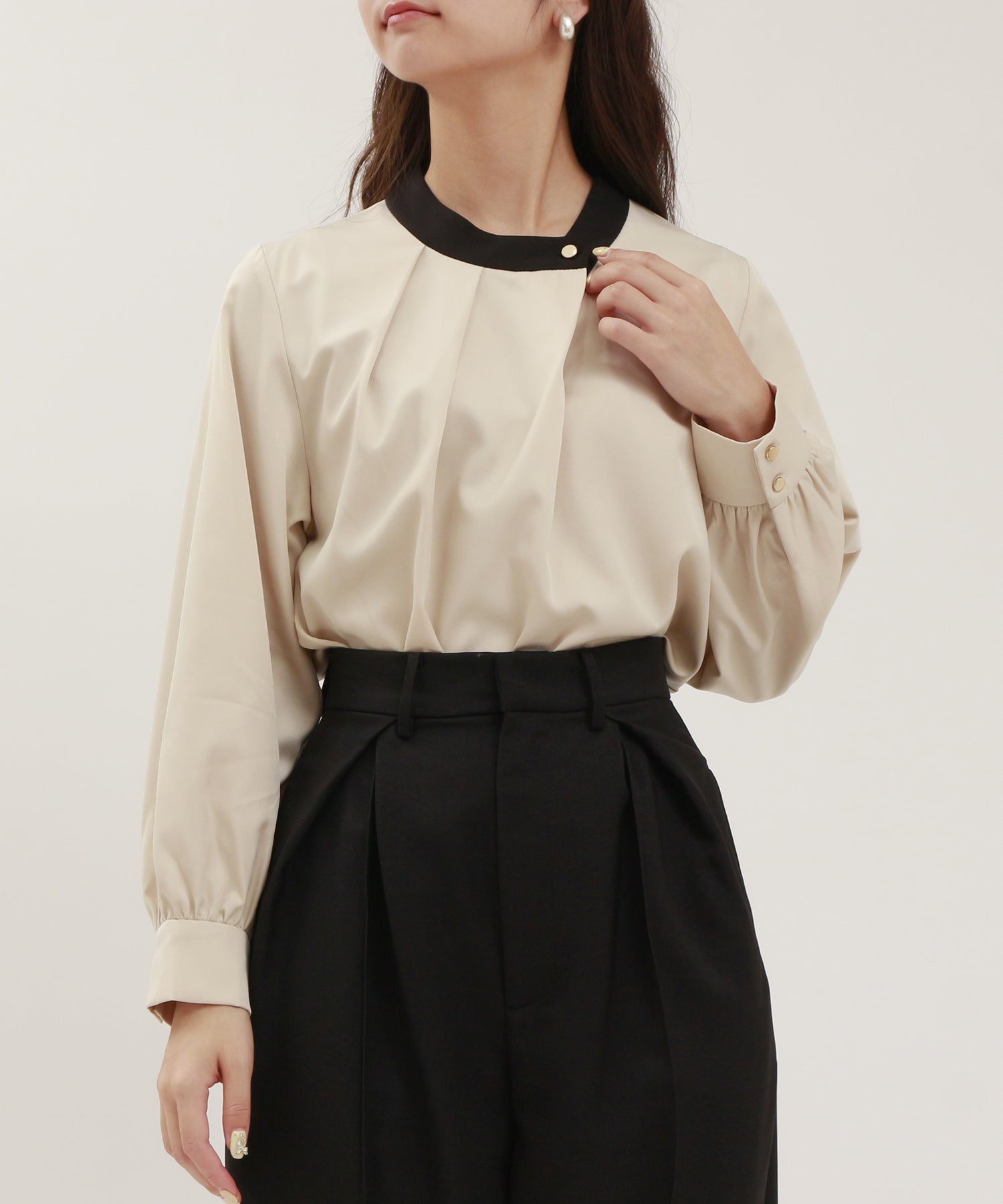 ベージュ model:160 着用サイズ:M