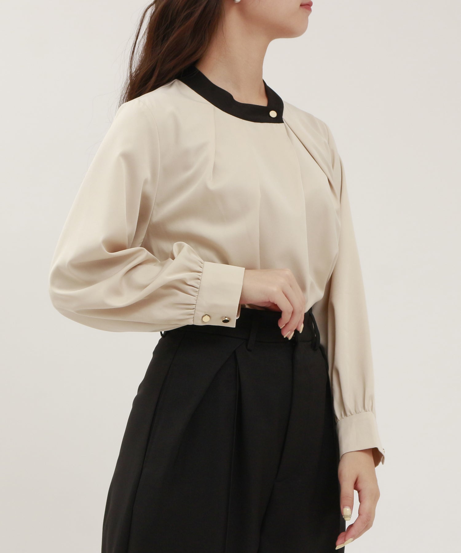 ベージュ model:160 着用サイズ:M