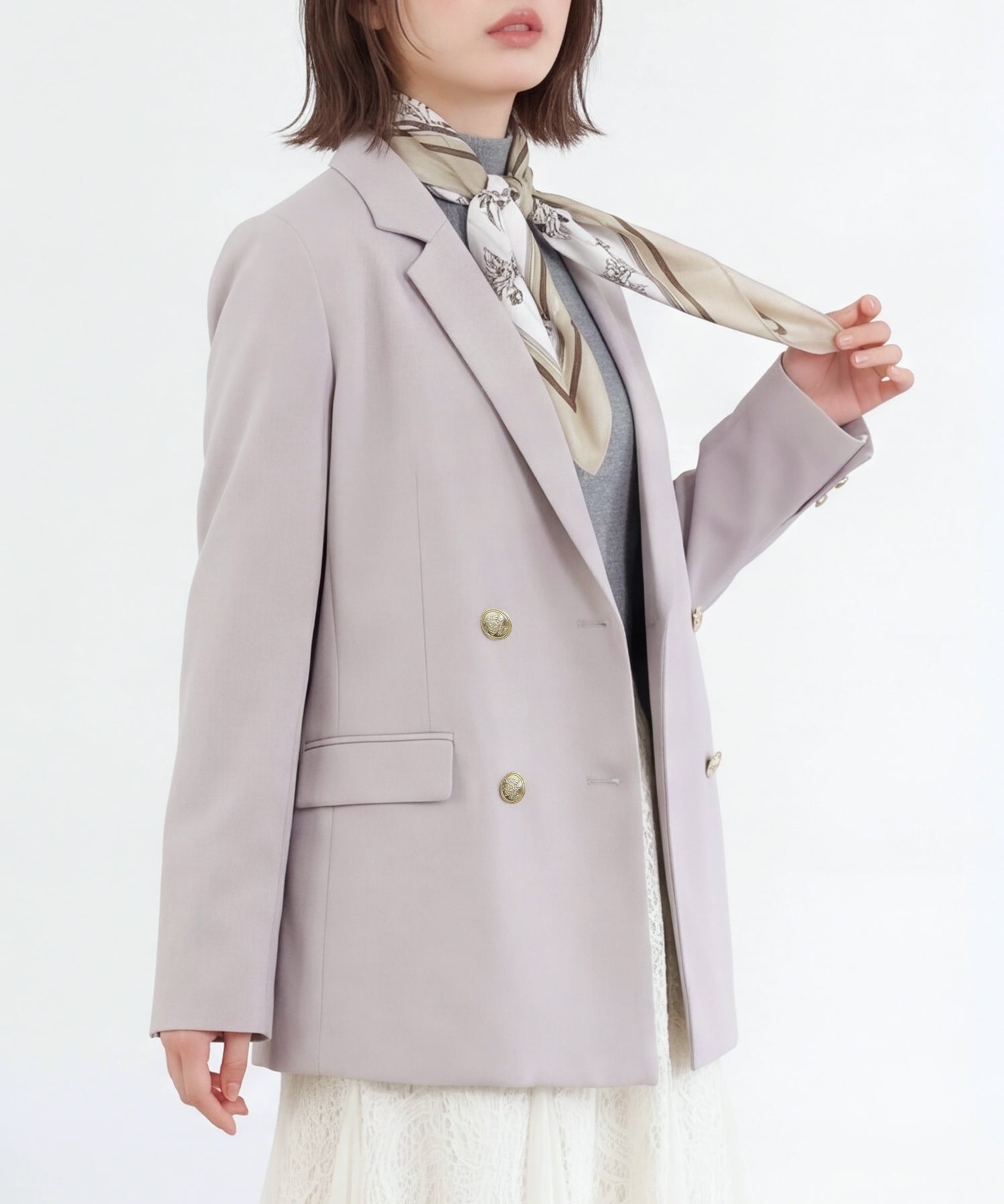 グレージュ(AI画像) model:160 着用サイズ:M