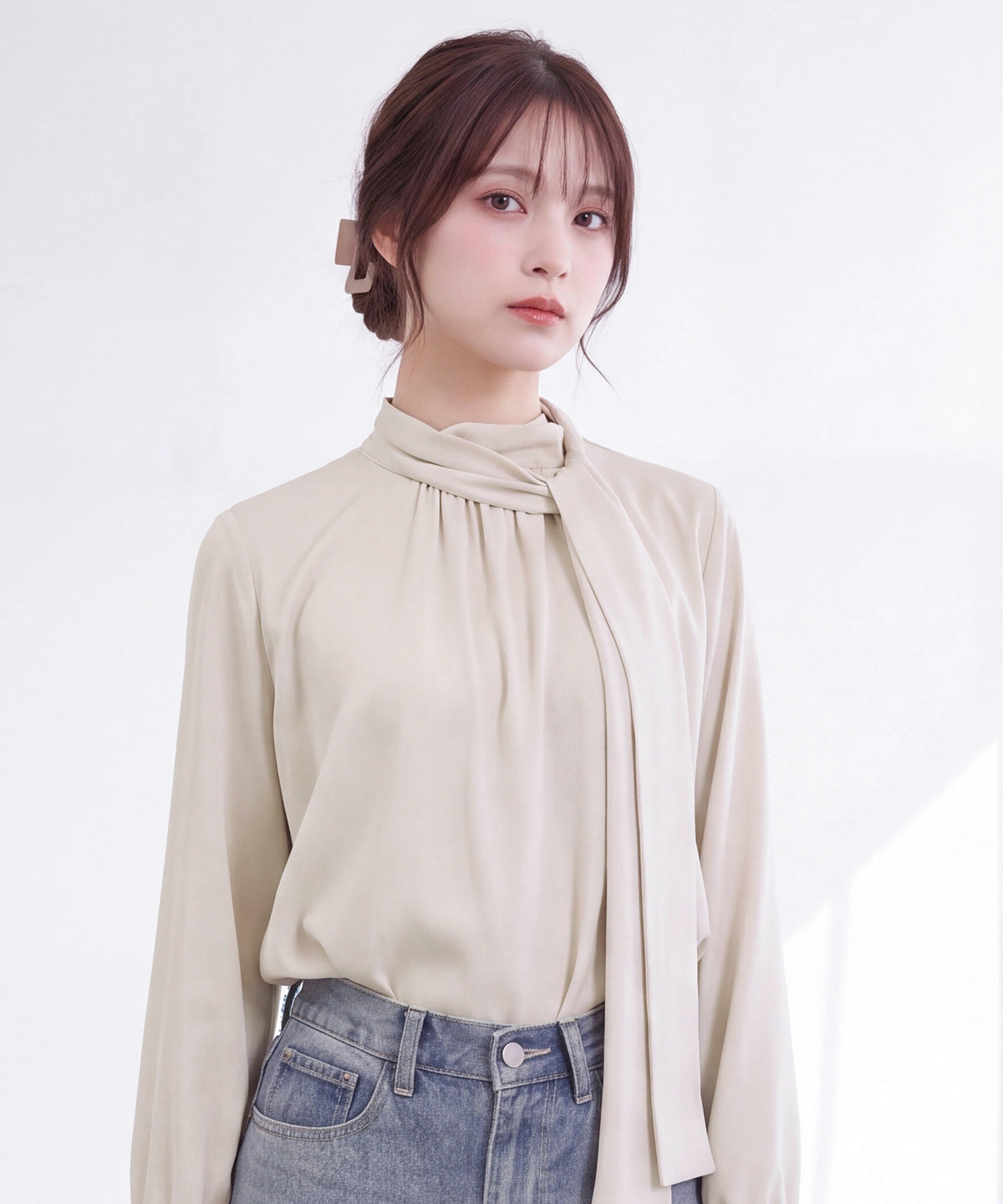 ベージュ(AI画像) model:160cm 着用サイズ:M