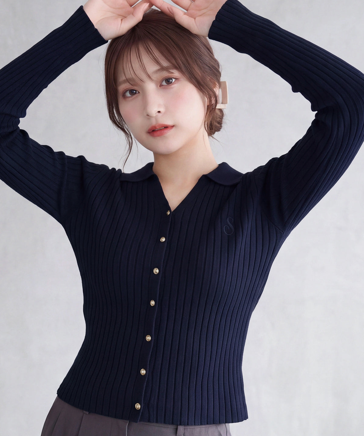 ネイビー model:160cm 着用サイズ:M (AI画像)