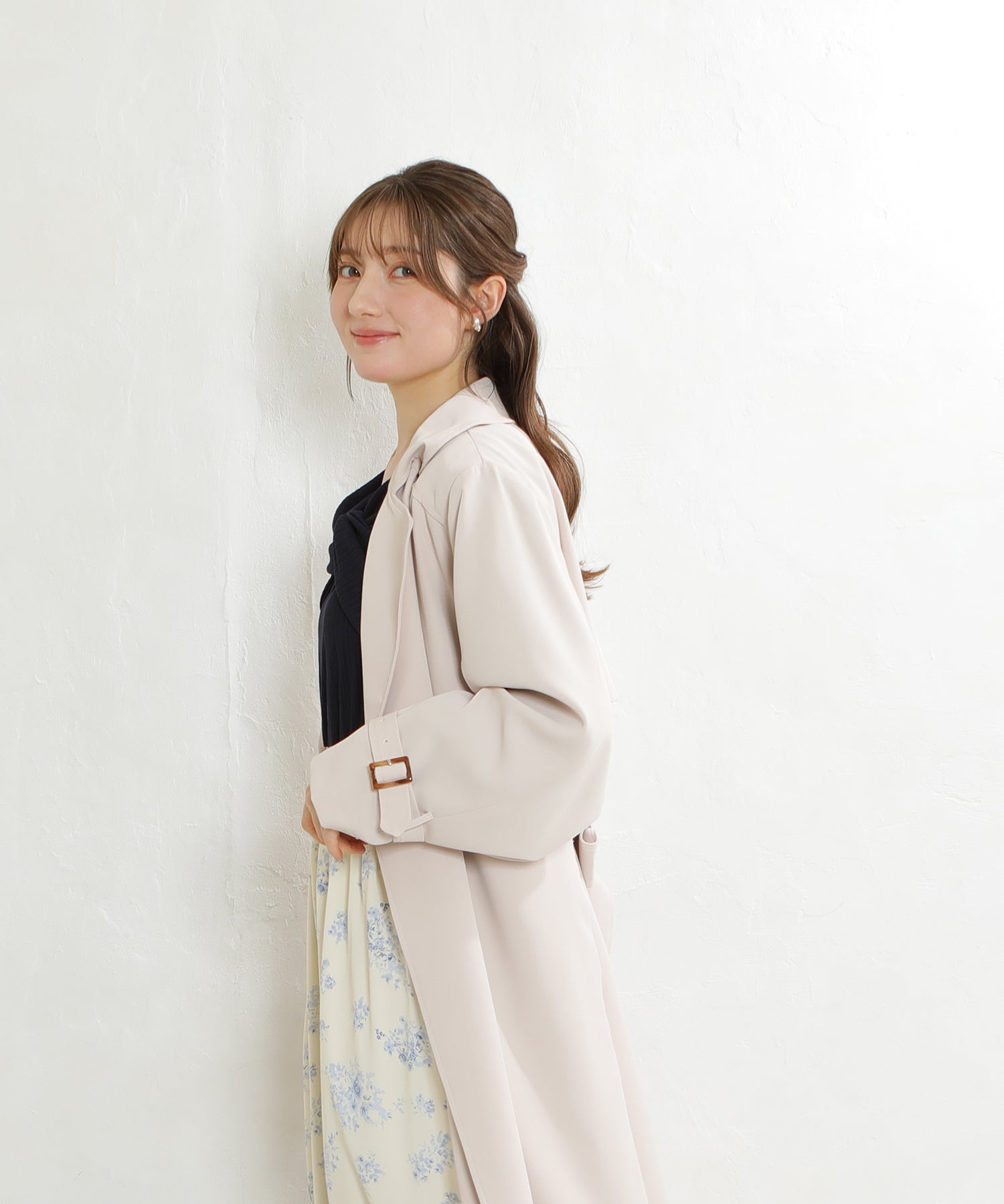 ピンクベージュ model:163 着用サイズ:M