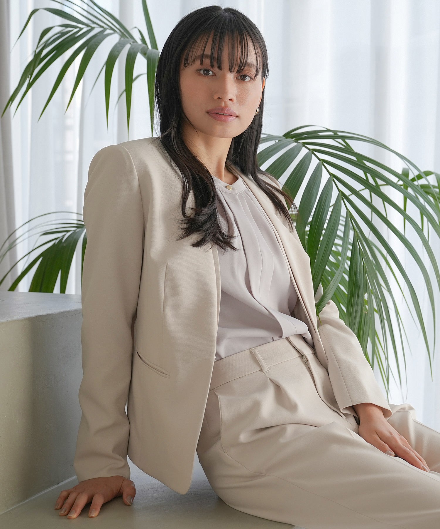 ベージュ model:165cm 着用サイズ:M