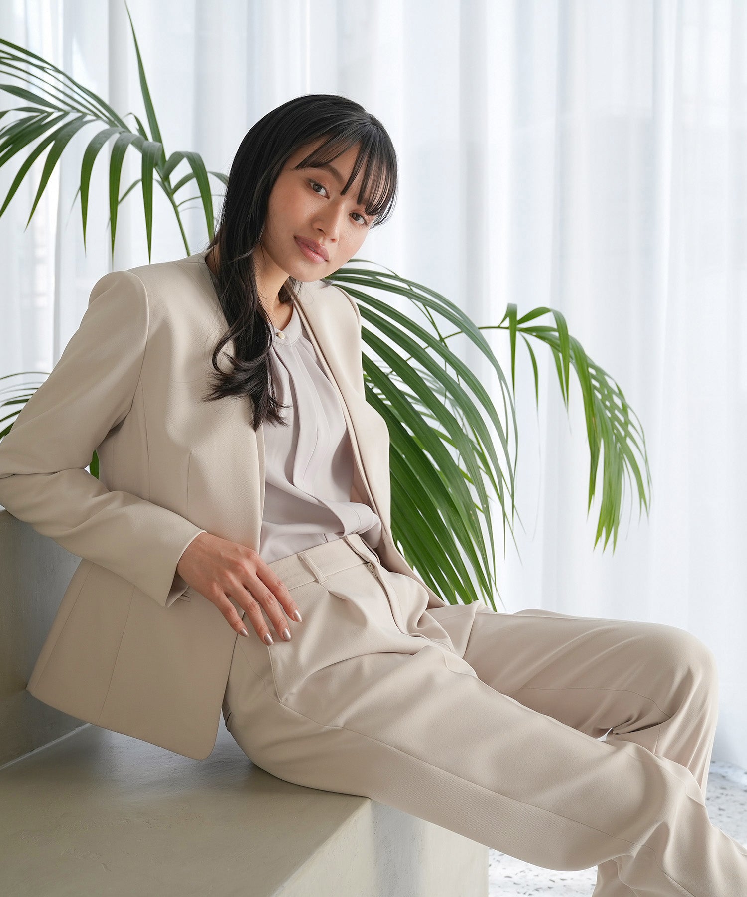 ベージュ model:165cm 着用サイズ:M