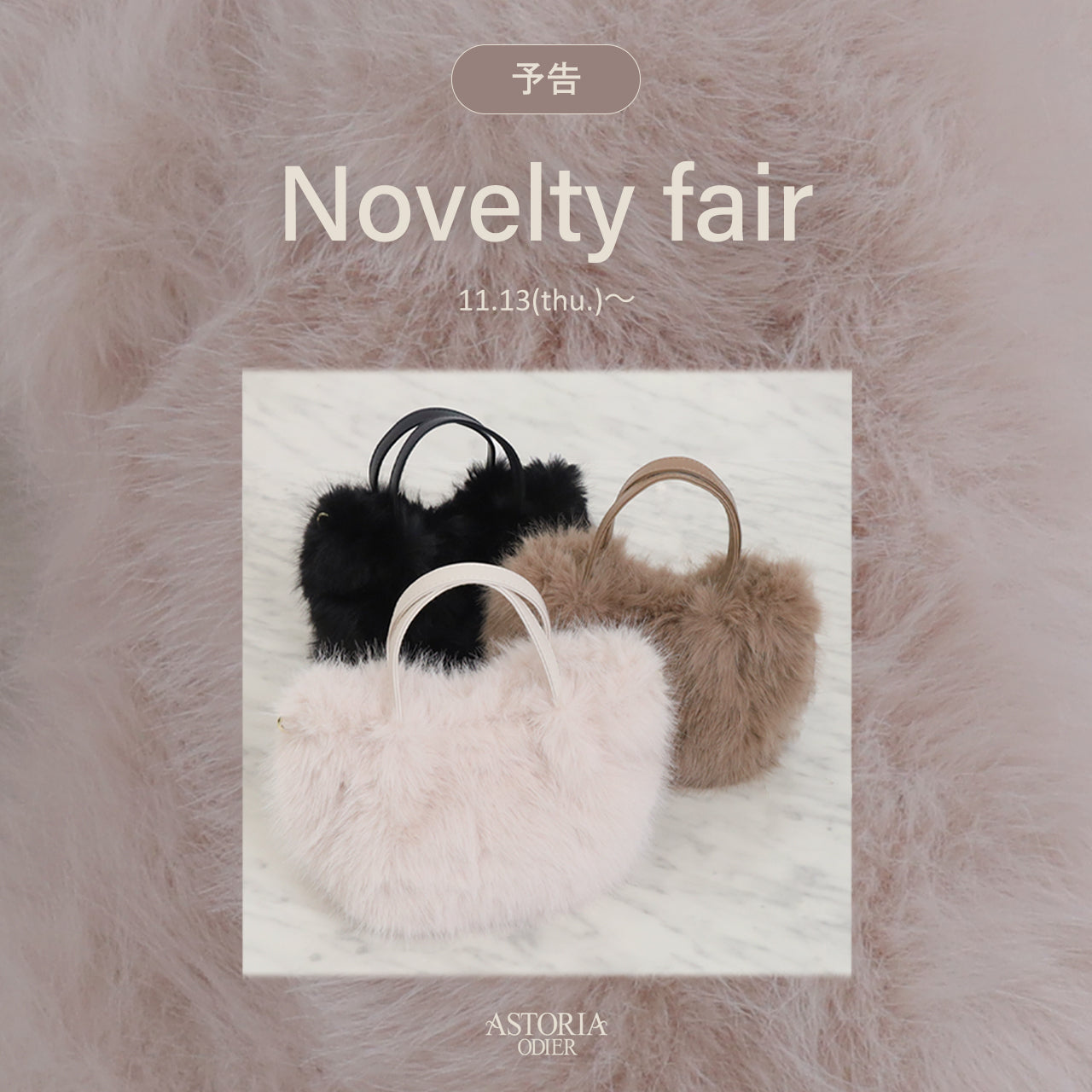 <予告>11/13START！ノベルティフェア開催♪