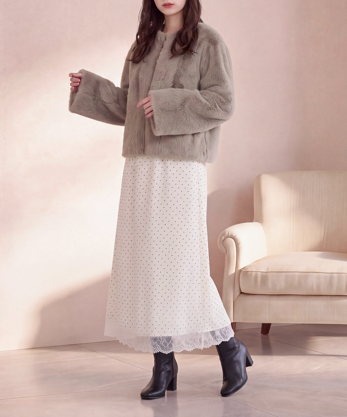 モカ (AI画像) model:160cm 着用サイズ: M