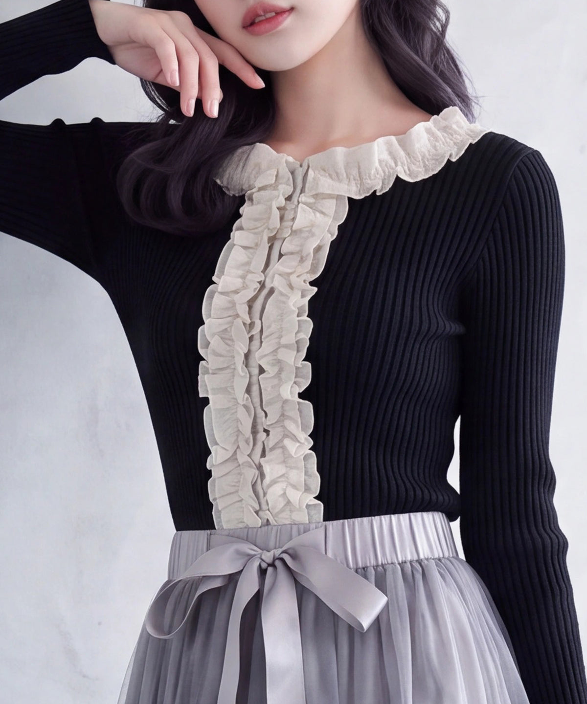 ブラック(AI画像)　model：160　着用サイズ：M