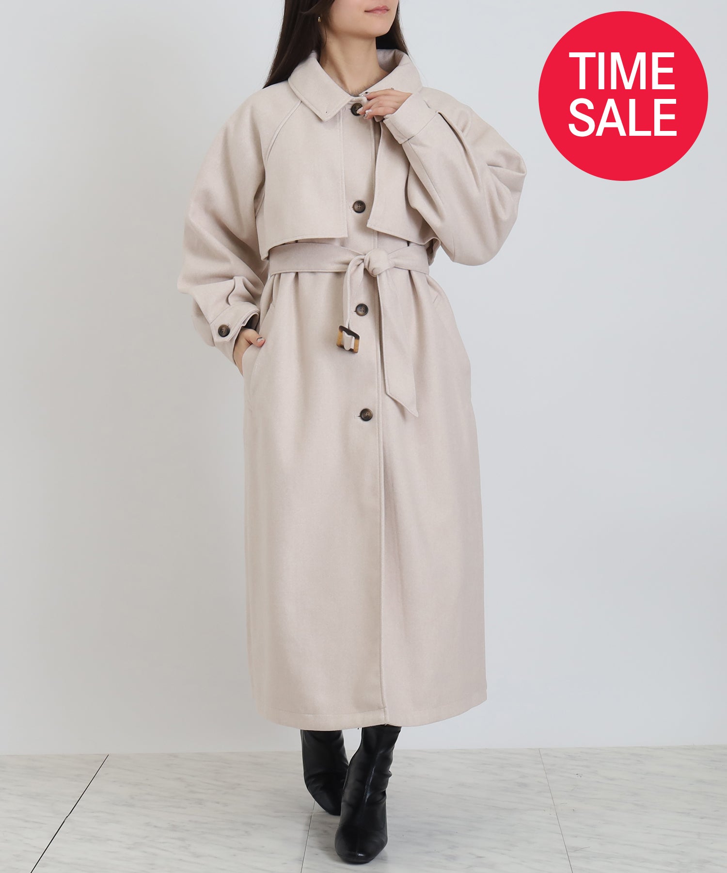 《TIME SALE》杢アレンジカラーシングルコート