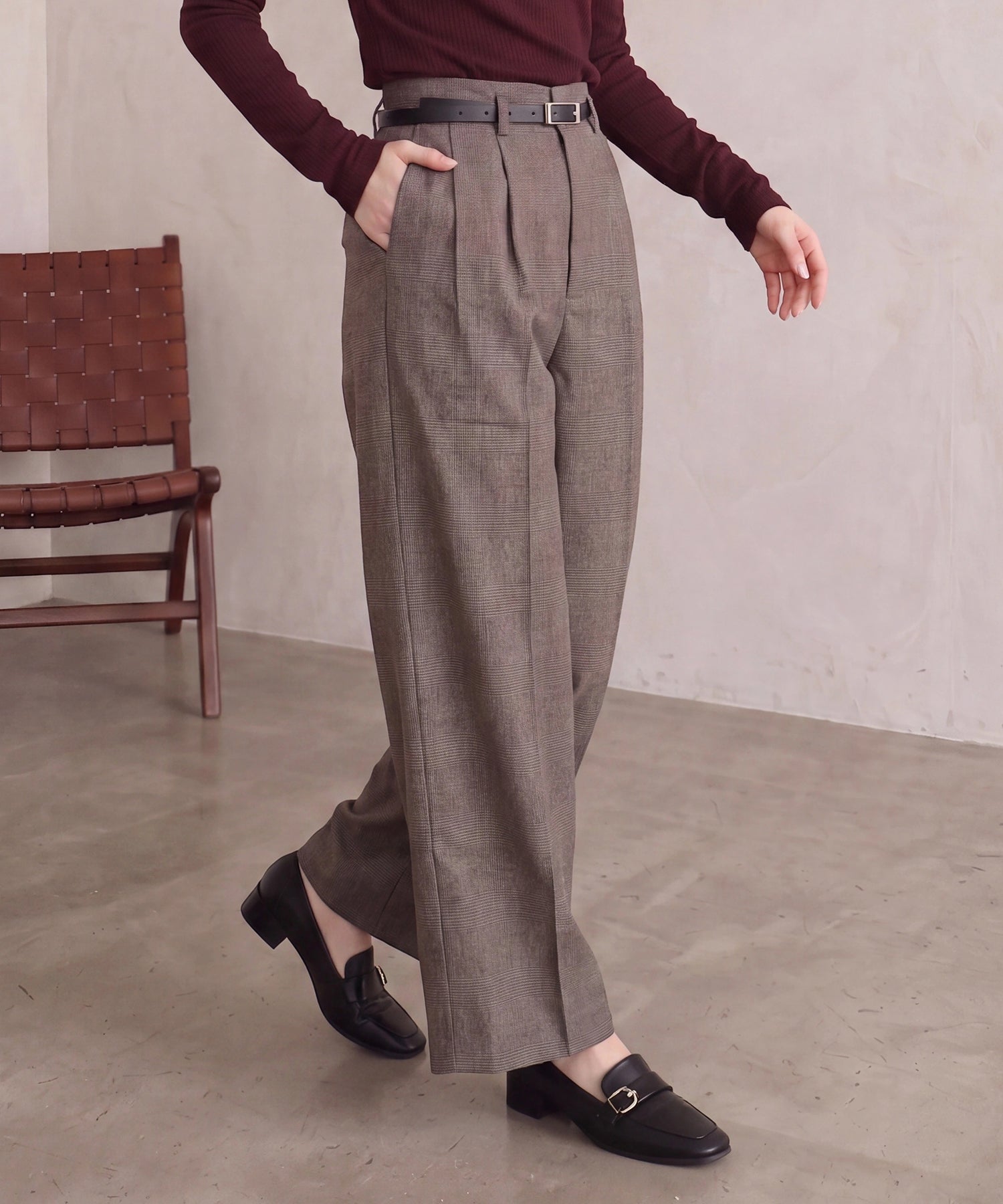 ブラウン　model:160cm  着用サイズ：M