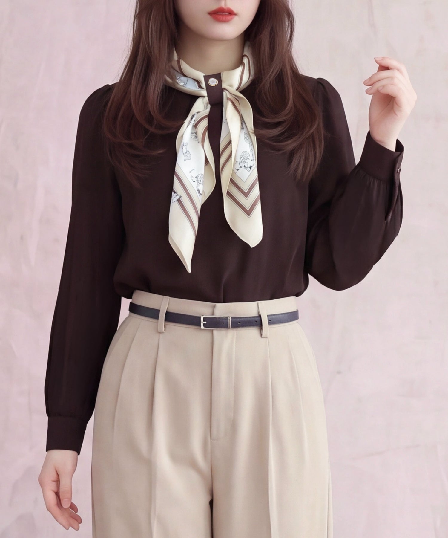 ブラウン(AI画像)　model：160　着用サイズ：Ｍ