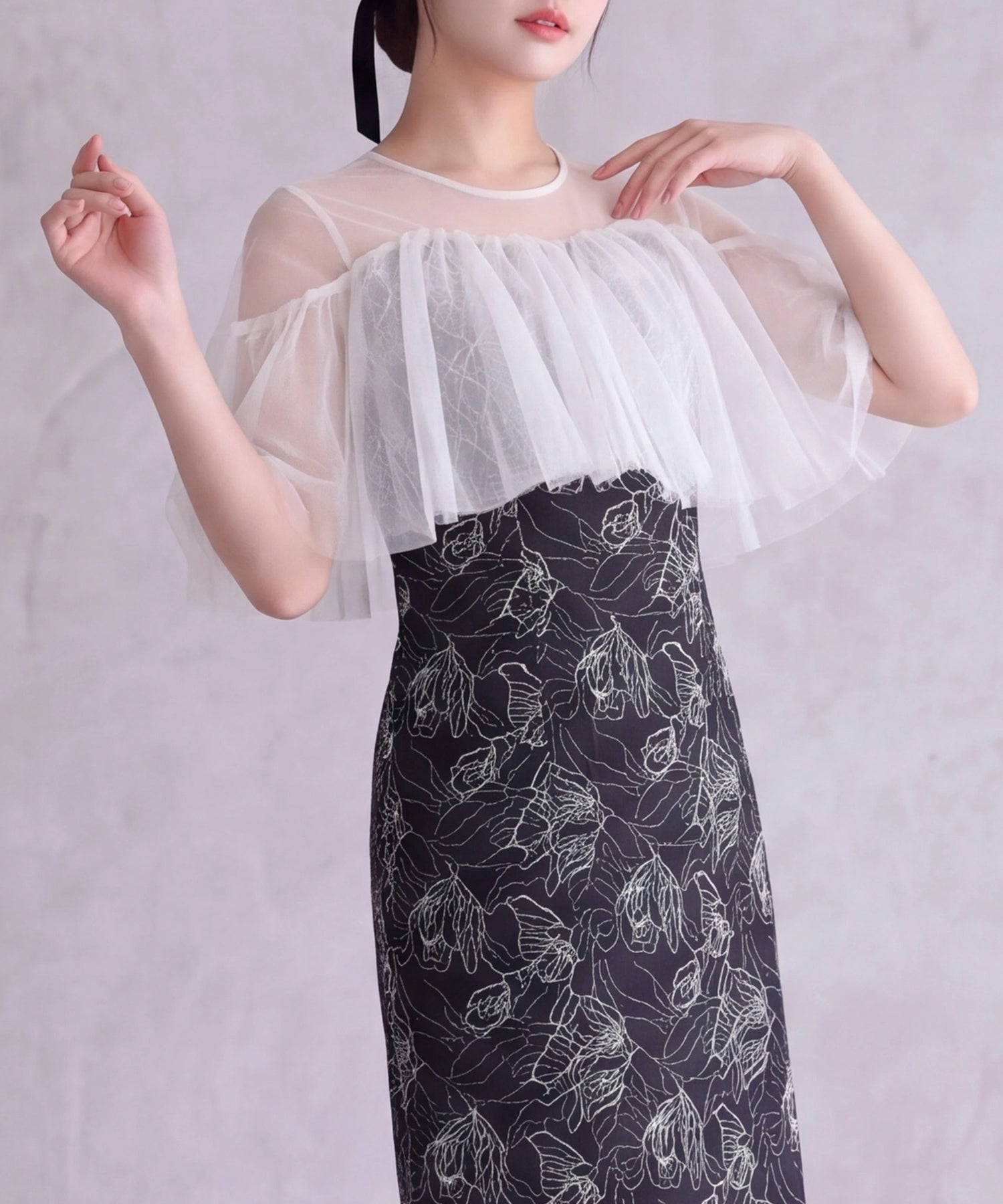 ブラック(AI画像)　model：156　着用サイズ：M