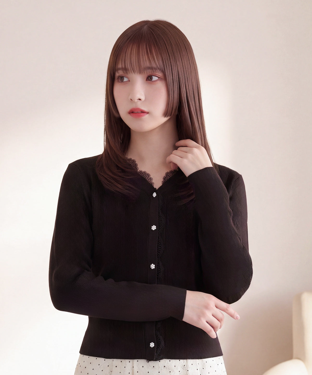 ブラウン model：160cm　着用サイズ：M (AI画像)