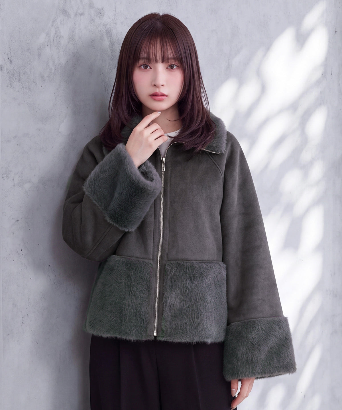 チャコール(AI画像) model：160cm 着用サイズ：M