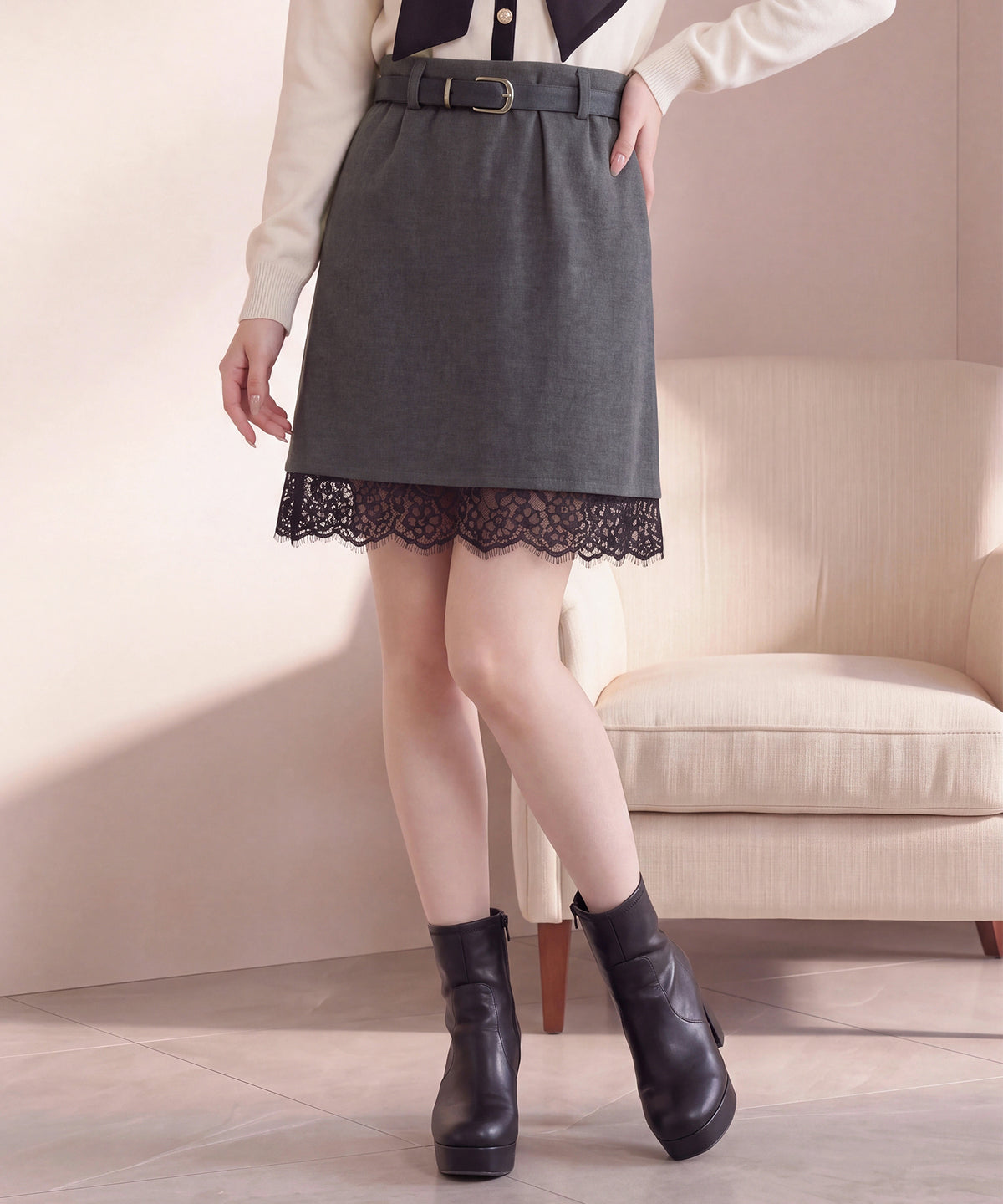 チャコール(AI画像)　model：160　着用サイズ：M