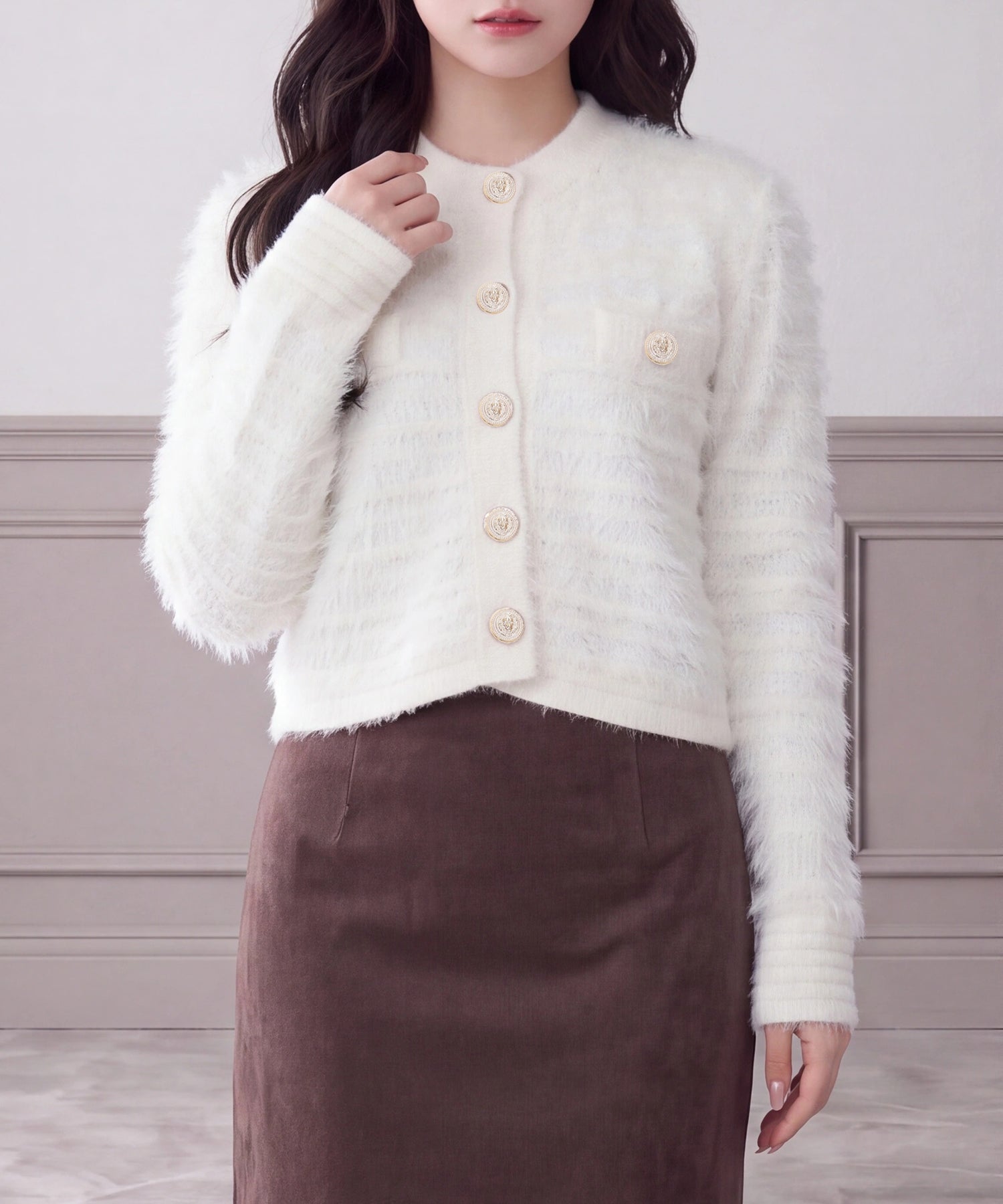 ホワイト (AI画像) model: 160cm 着用サイズ: M