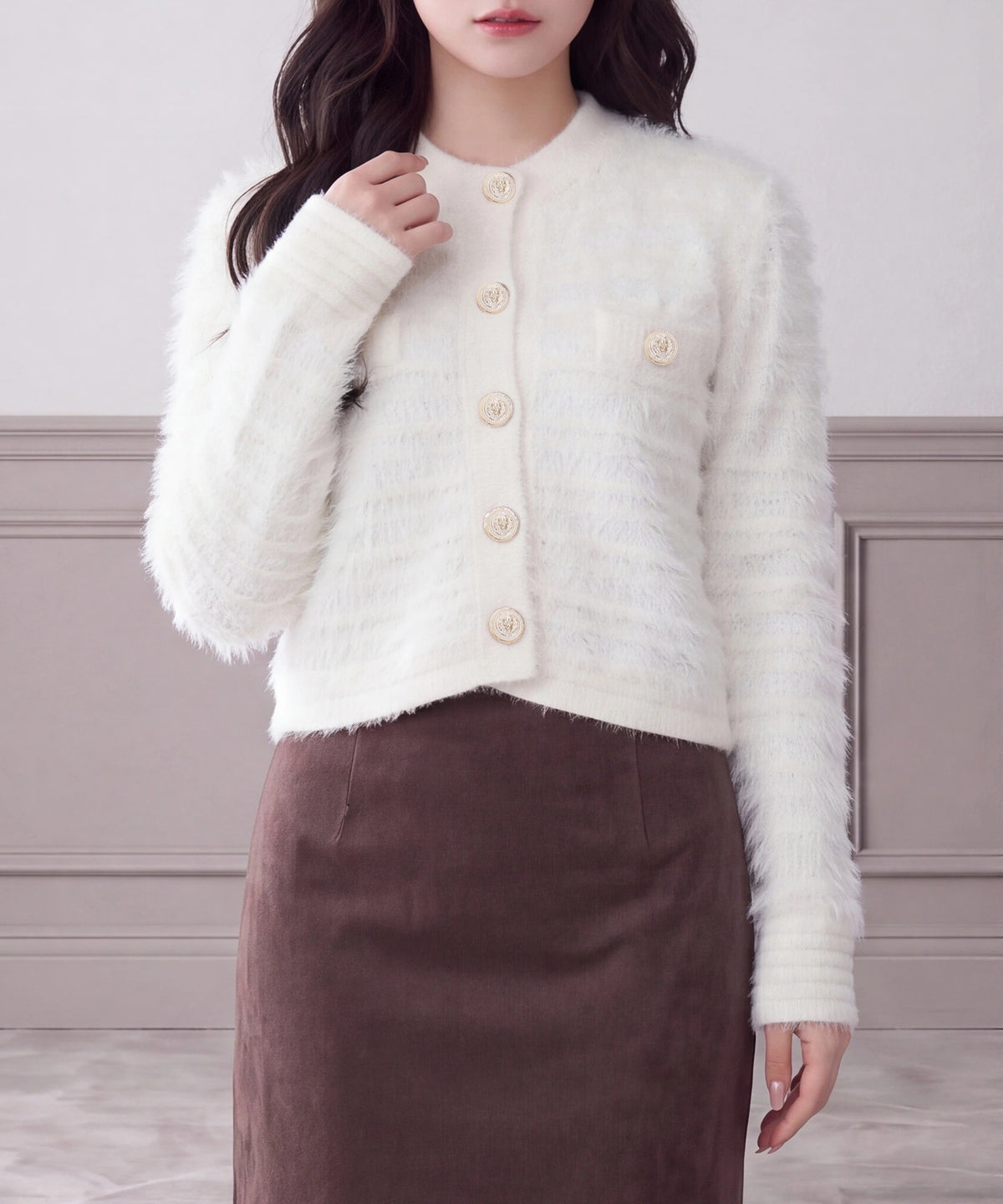 ホワイト (AI画像) model: 160cm 着用サイズ: M