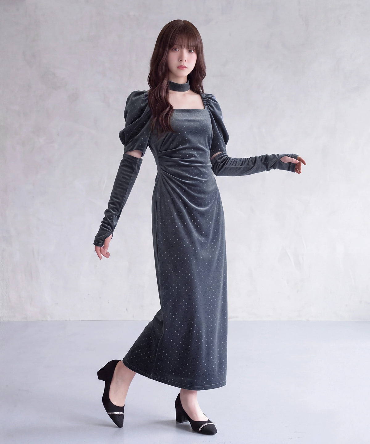 チャコール(AI画像) model:160cm 着用サイズ: M