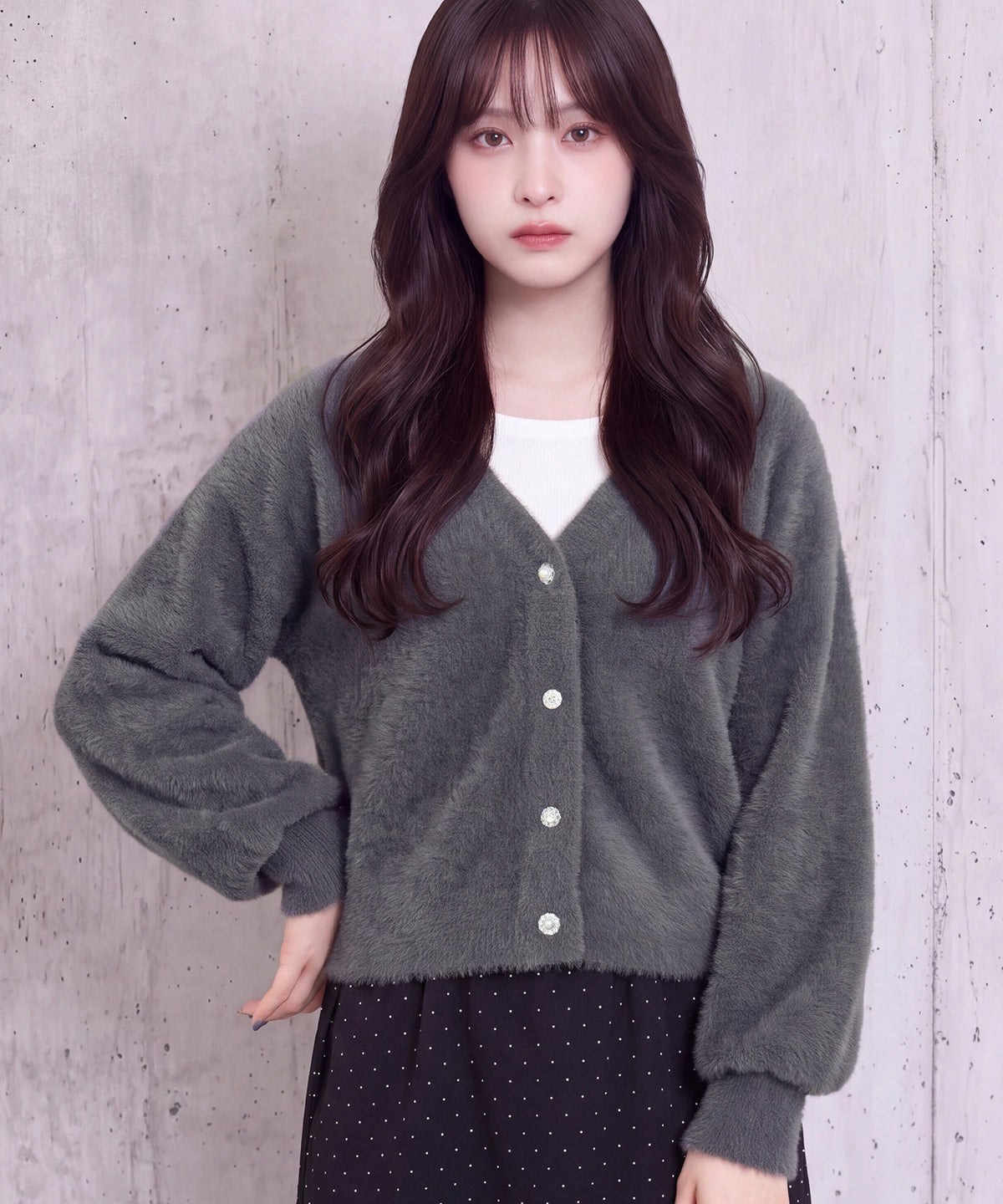 チャコール  (AI画像)　model：160　着用サイズ：M