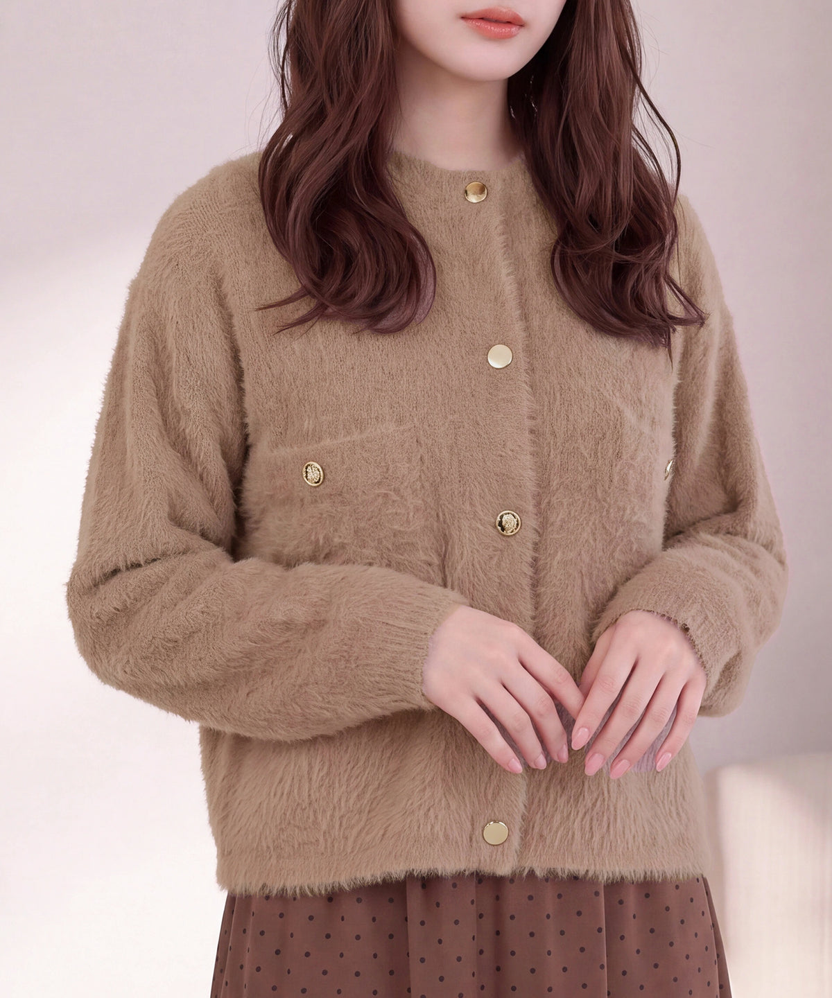 ブラウン(AI画像)　model：160㎝　着用サイズ：M