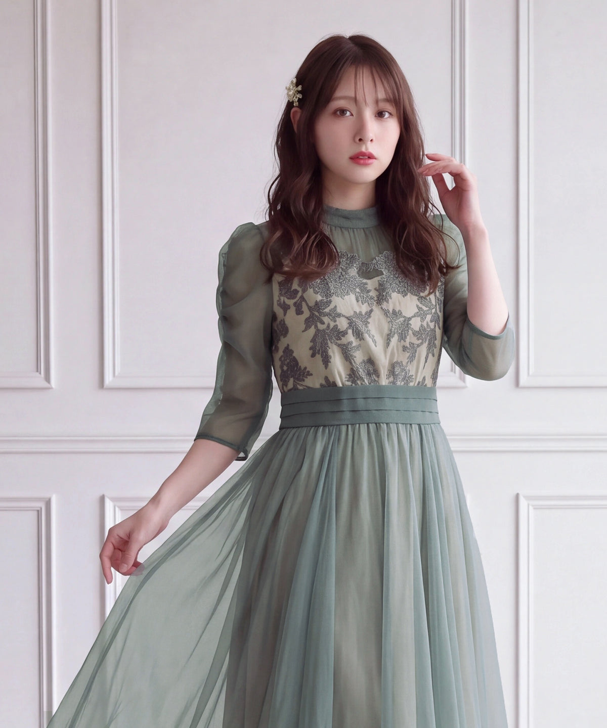 グリーン(AI画像)　model：160　着用サイズ：M