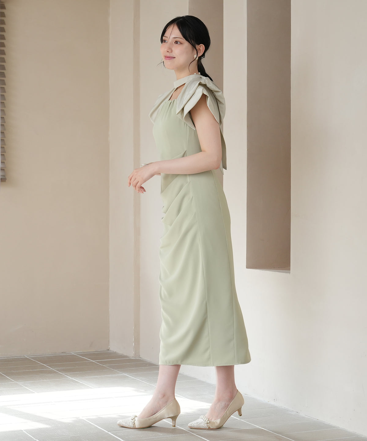 グリーン　MODEL：164　着用サイズ：M