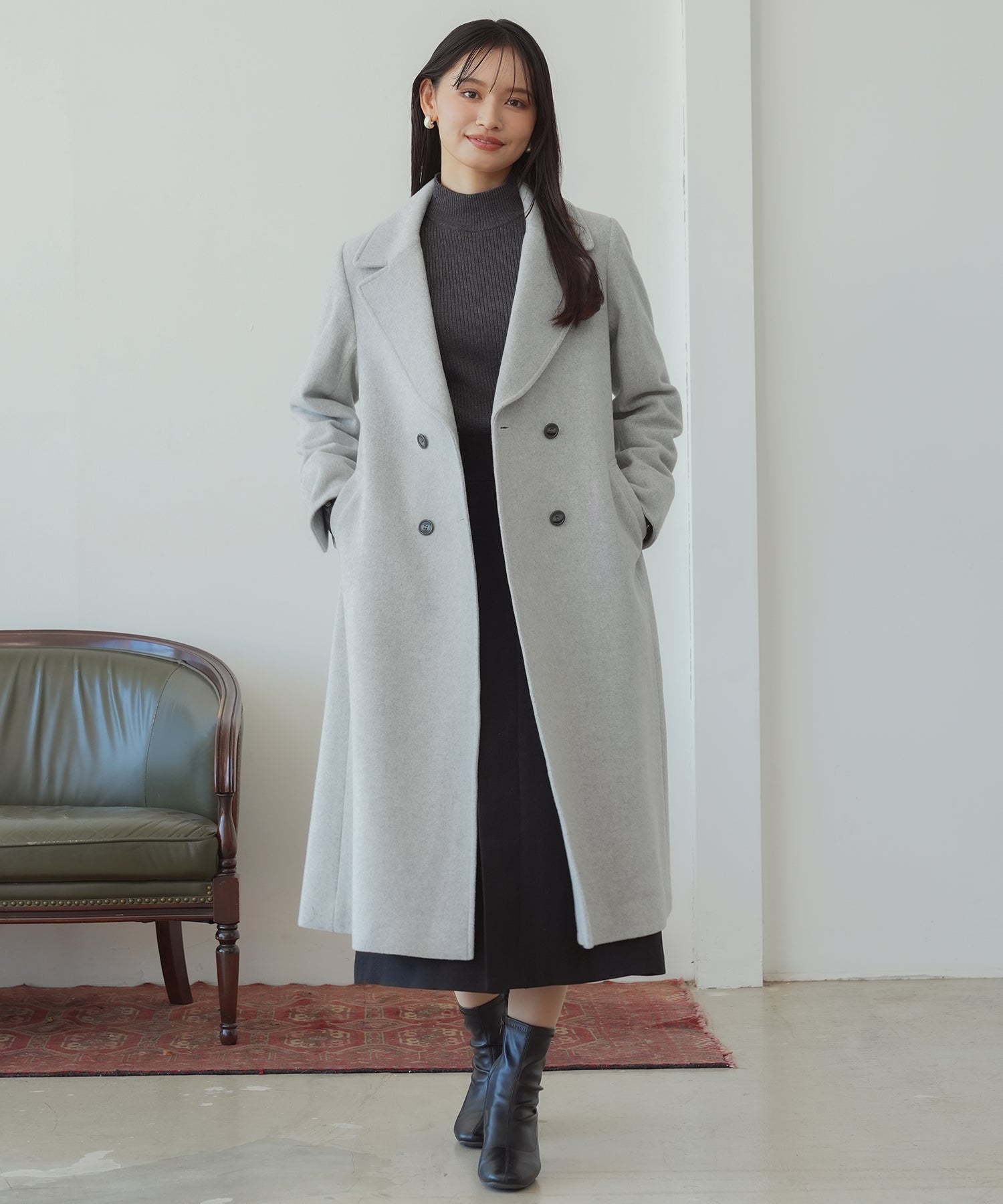 ダブルブレストウールコート(S BEIGE): アウター │ ETRE TOKYO