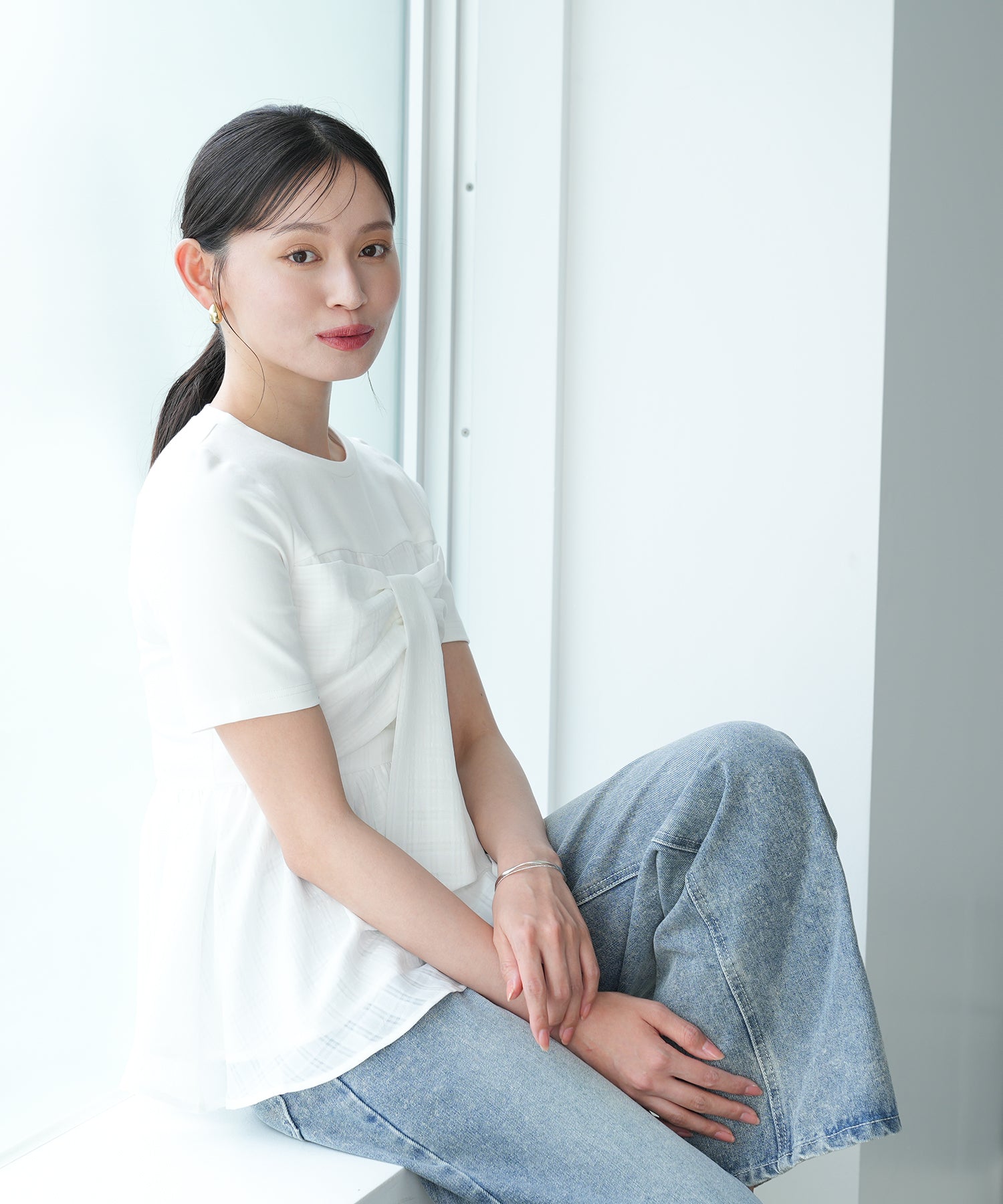 ホワイト　model：165　着用サイズ：M