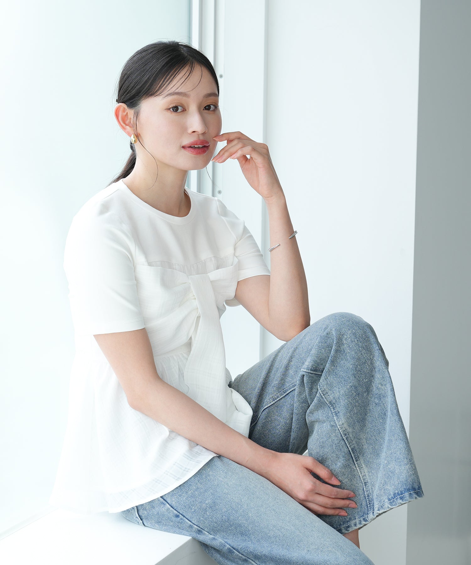 ホワイト　model：165　着用サイズ：M