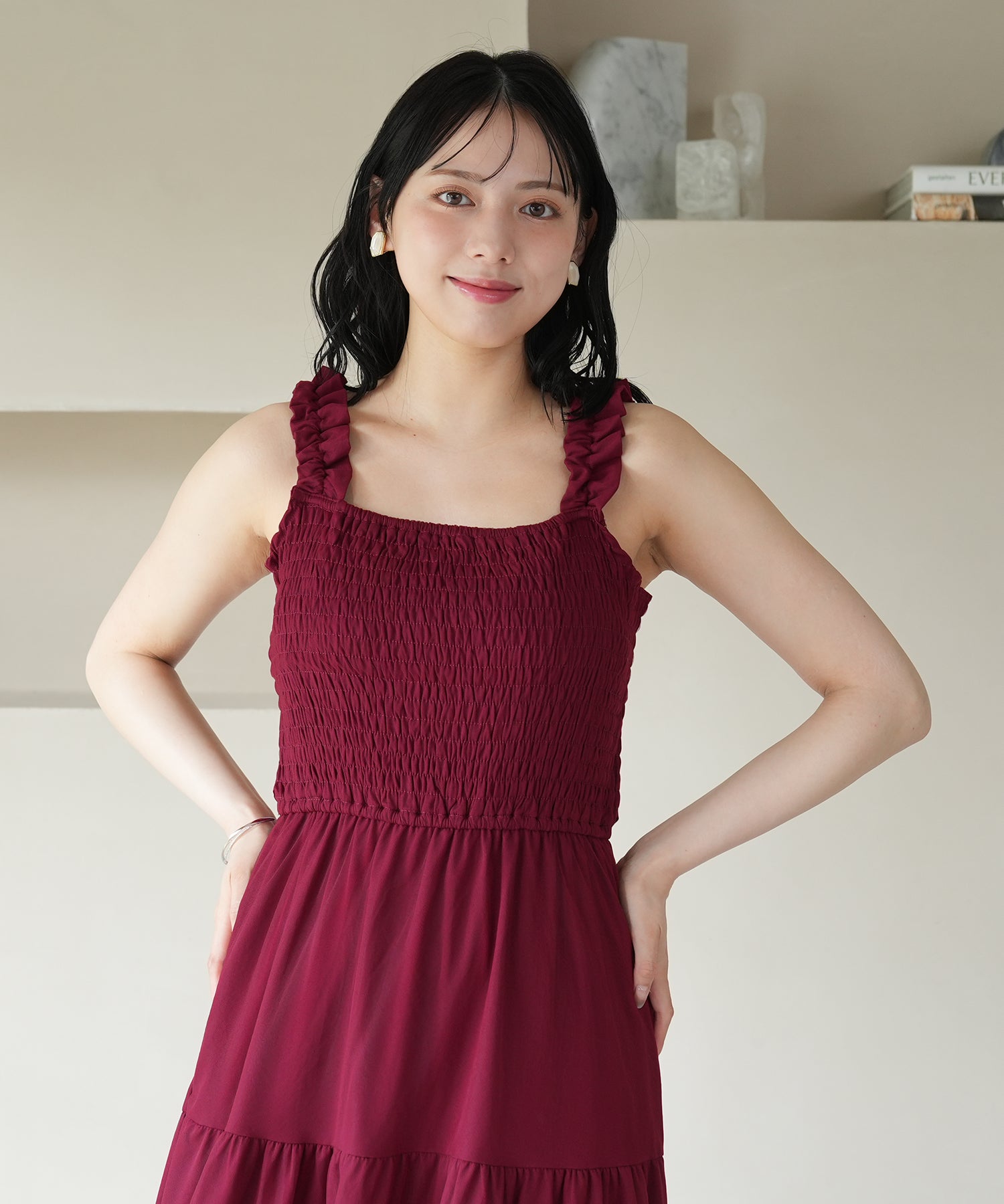ワイン　model：164　着用サイズ：M