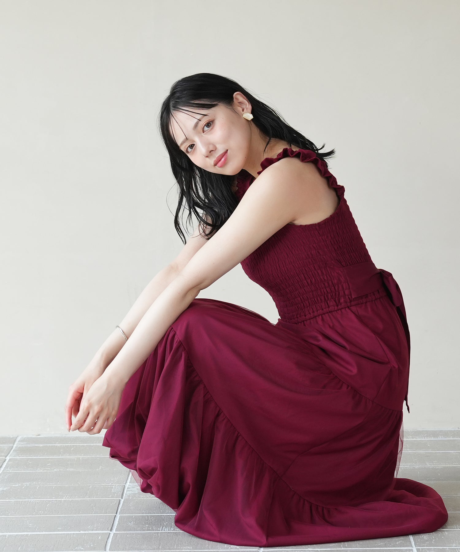 ワイン　model：164　着用サイズ：M