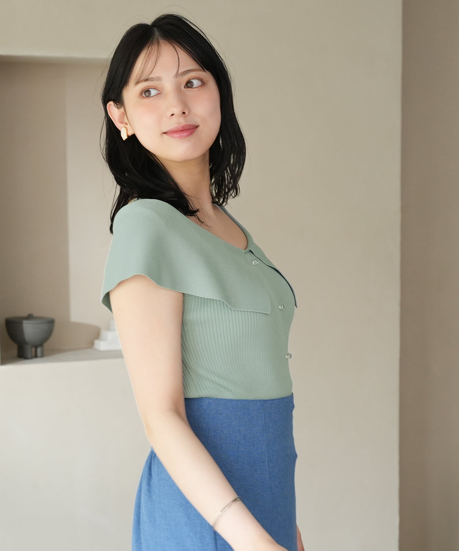 ミント　model:164cm　着用サイズ：M